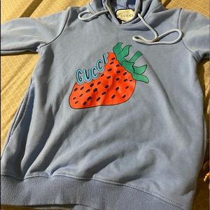 Gucci strawberry hoodie youth.